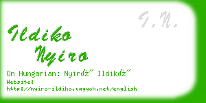 ildiko nyiro business card